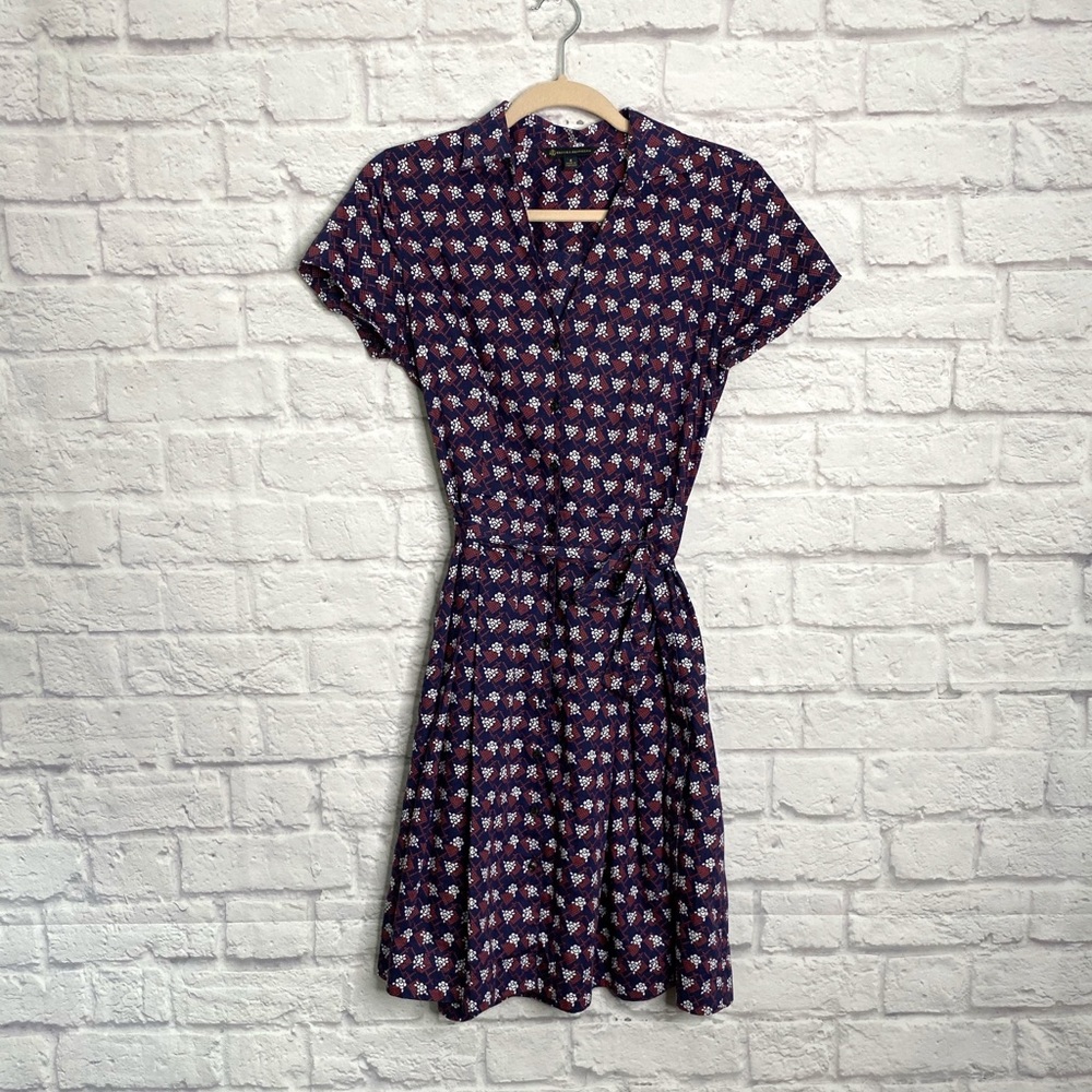 BROOKS BROTHERS | Floral Shirt Tie Dress N267